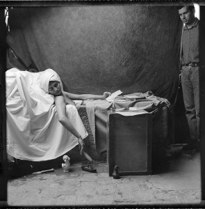 Adriano Tetti, friend and collaborator surveys the scene. The first versions had a backdrop