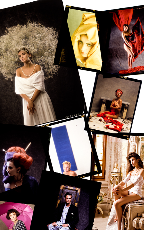 transparencies on lightbox