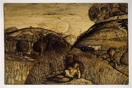 Samuel Palmer.The Valley Thick with Corn